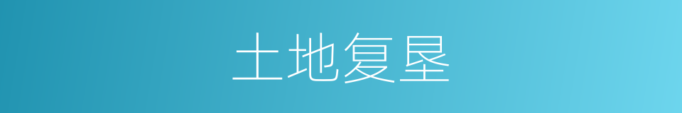 土地复垦的同义词
