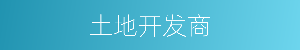 土地开发商的同义词