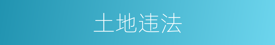 土地违法的同义词