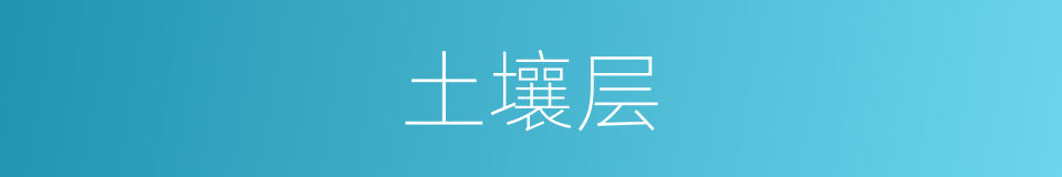 土壤层的同义词