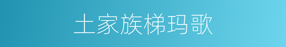土家族梯玛歌的同义词