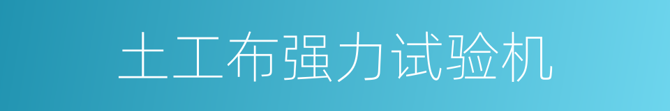 土工布强力试验机的同义词