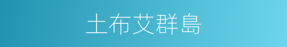 土布艾群島的同義詞