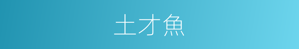 土才魚的同義詞