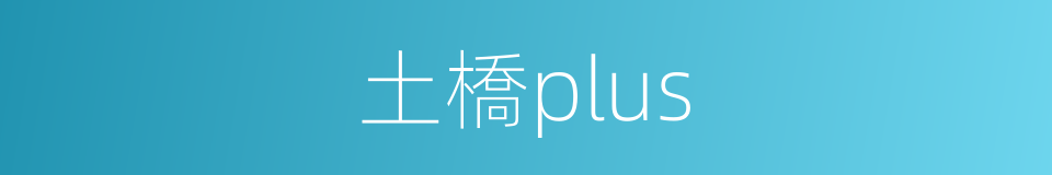 土橋plus的同義詞