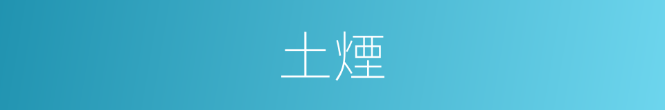 土煙的意思