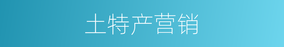土特产营销的同义词