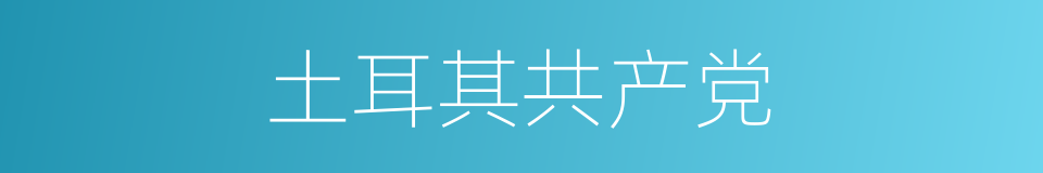 土耳其共产党的同义词