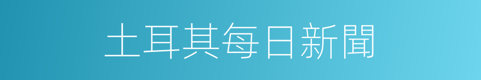 土耳其每日新聞的同義詞