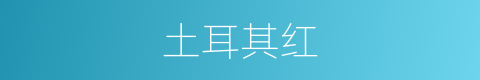 土耳其红的同义词