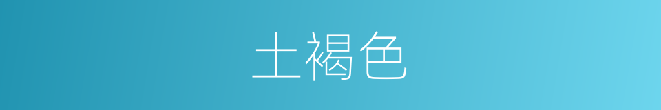 土褐色的同义词