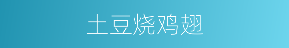 土豆烧鸡翅的同义词