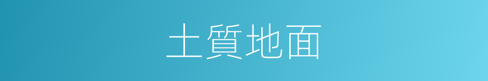 土質地面的同義詞