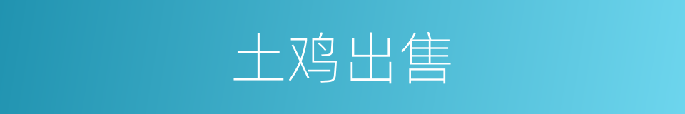 土鸡出售的同义词