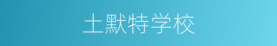 土默特学校的同义词