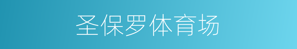 圣保罗体育场的同义词