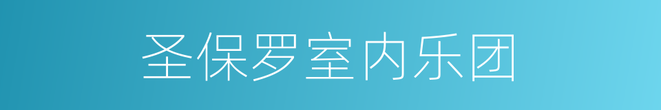 圣保罗室内乐团的同义词
