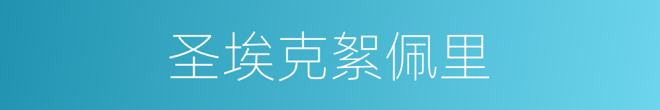 圣埃克絮佩里的同义词