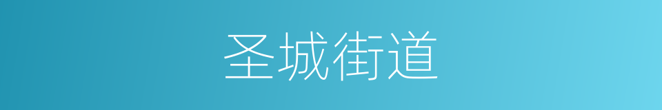 圣城街道的同义词