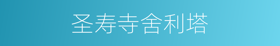 圣寿寺舍利塔的同义词