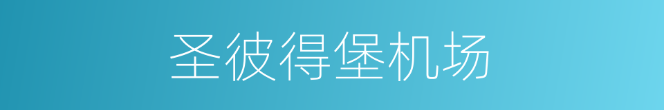 圣彼得堡机场的同义词