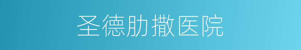 圣德肋撒医院的同义词