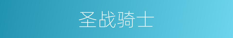 圣战骑士的同义词