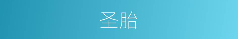 圣胎的意思