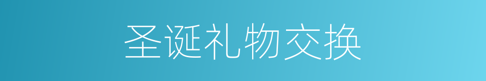 圣诞礼物交换的同义词