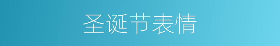 圣诞节表情的同义词