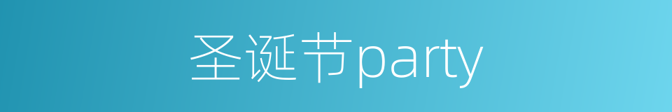 圣诞节party的同义词