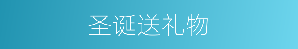 圣诞送礼物的同义词