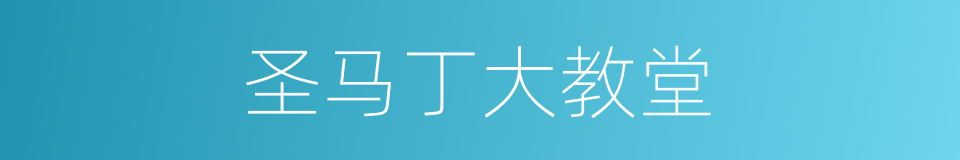 圣马丁大教堂的同义词