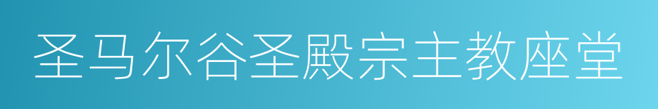 圣马尔谷圣殿宗主教座堂的同义词