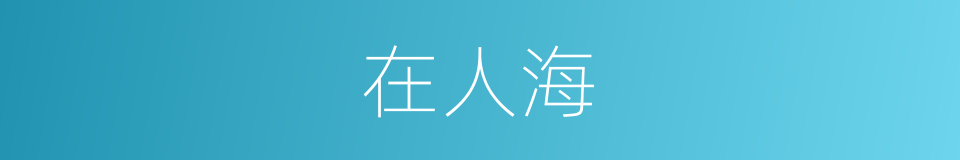 在人海的同义词