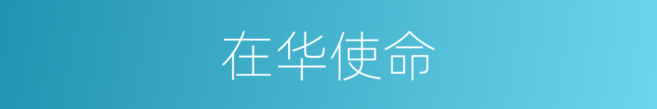 在华使命的同义词