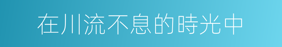 在川流不息的時光中的同義詞