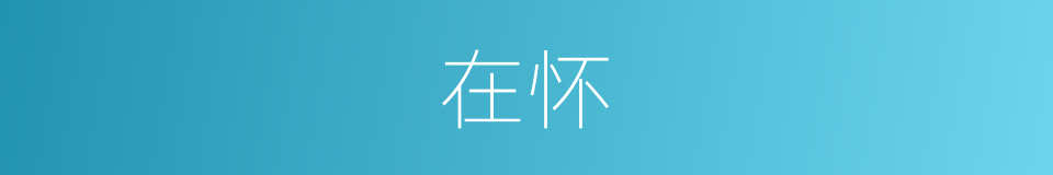 在怀的同义词