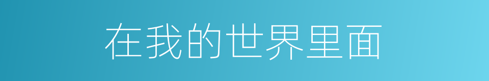 在我的世界里面的同义词