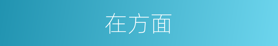 在方面的同义词