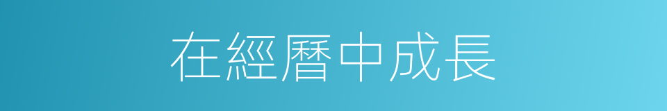 在經曆中成長的同義詞