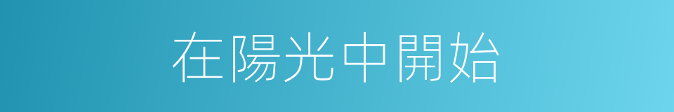 在陽光中開始的同義詞