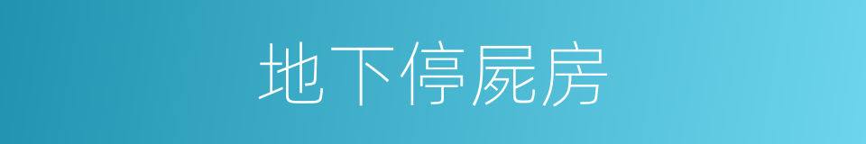 地下停屍房的同義詞