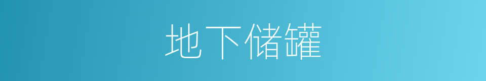 地下储罐的同义词