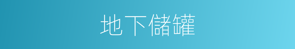 地下儲罐的同義詞