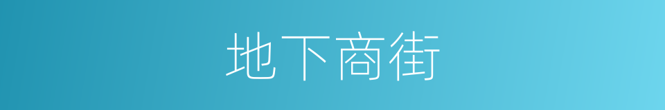 地下商街的同义词