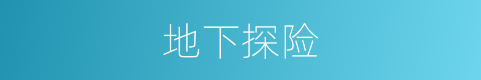 地下探险的同义词