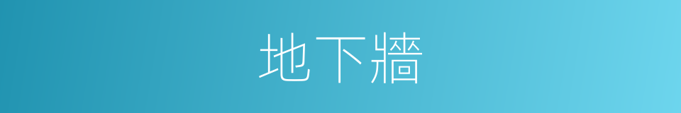 地下牆的同義詞