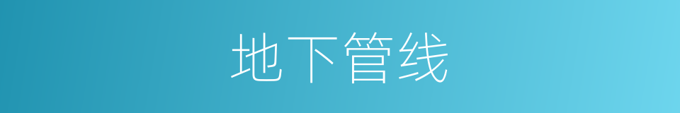 地下管线的同义词