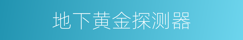 地下黄金探测器的同义词